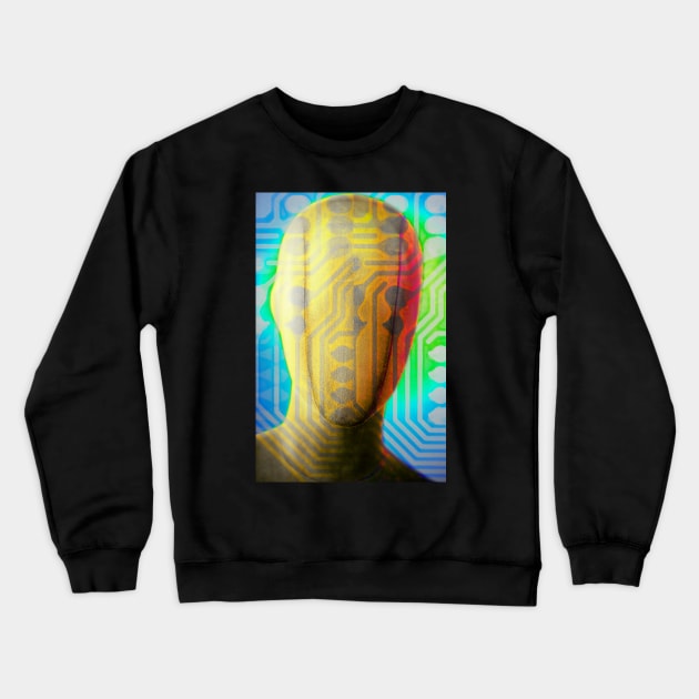 Digital Android Crewneck Sweatshirt by David Lichtneker